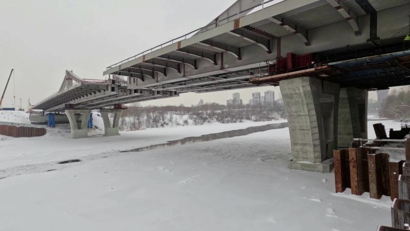 Завершена надвижка моста в Мнёвниках