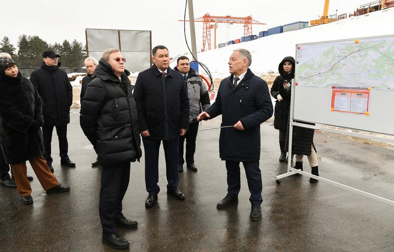 Министр транспорта оценил темпы строительства моста на обходе Твери
