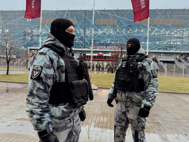Правопорядок на хоккейном матче в столице обеспечили росгвардейцы