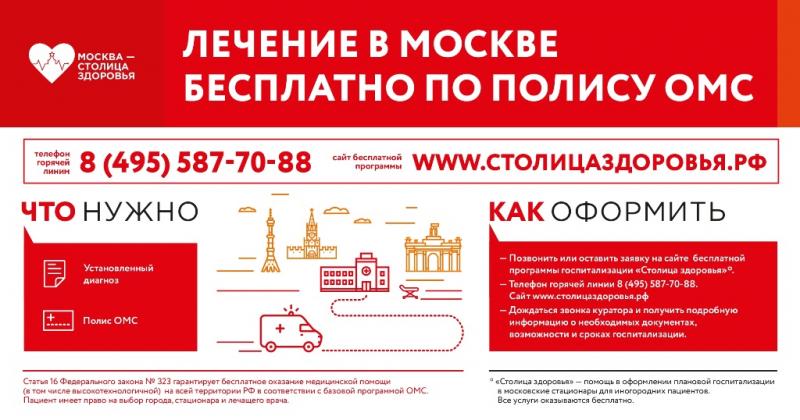 Как жители Краснодарского края могут бесплатно и без проблем получить плановое лечение в ведущих стационарах Москвы